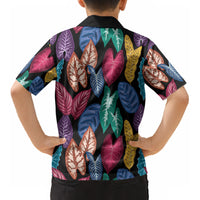 Hawaii Colorful Tropical Leaves Kid Hawaiian Shirt LT01 - Polynesian Pride