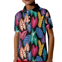 Hawaii Colorful Tropical Leaves Kid Polo Shirt