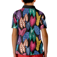 Hawaii Colorful Tropical Leaves Kid Polo Shirt
