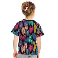 Hawaii Colorful Tropical Leaves Kid T Shirt LT01 - Polynesian Pride