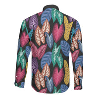 Hawaii Colorful Tropical Leaves Long Sleeve Button Shirt LT01 - Polynesian Pride
