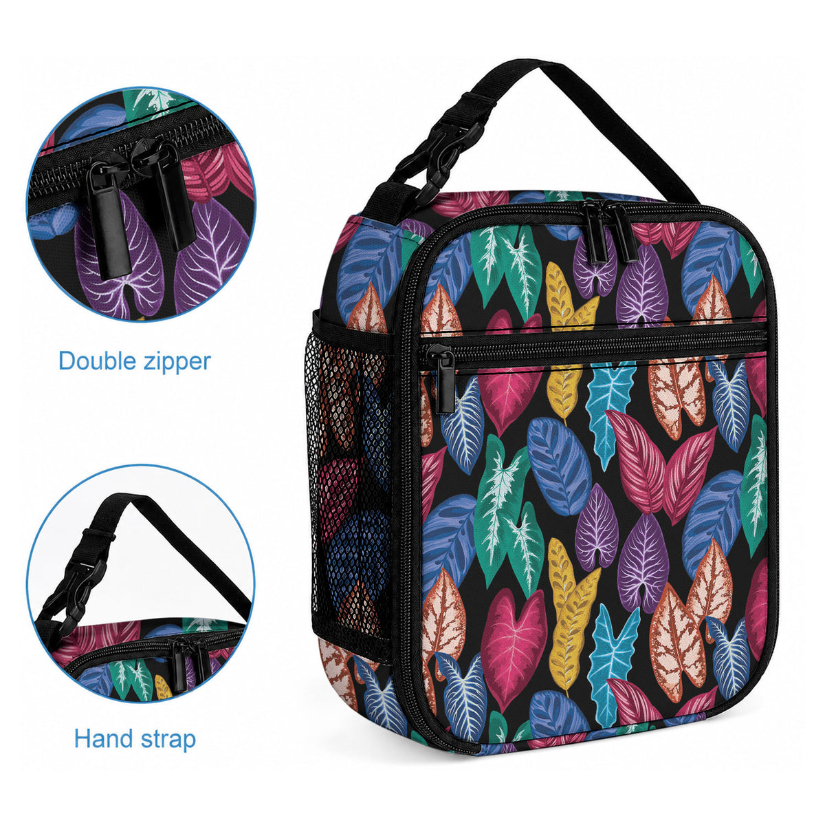 Hawaii Colorful Tropical Leaves Lunch Bag