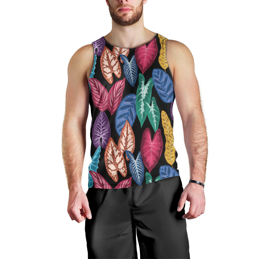 Hawaii Colorful Tropical Leaves Men Tank Top LT01 - Polynesian Pride