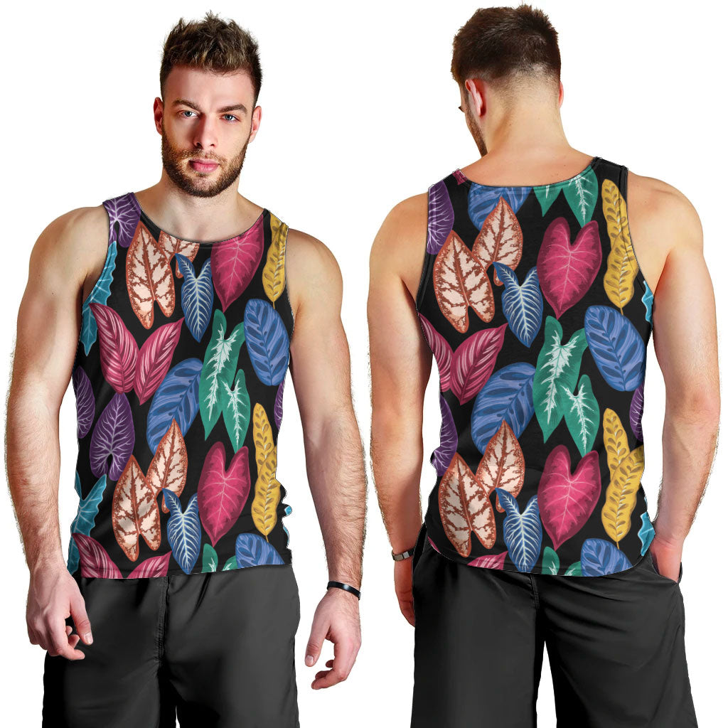 Hawaii Colorful Tropical Leaves Men Tank Top LT01 - Polynesian Pride