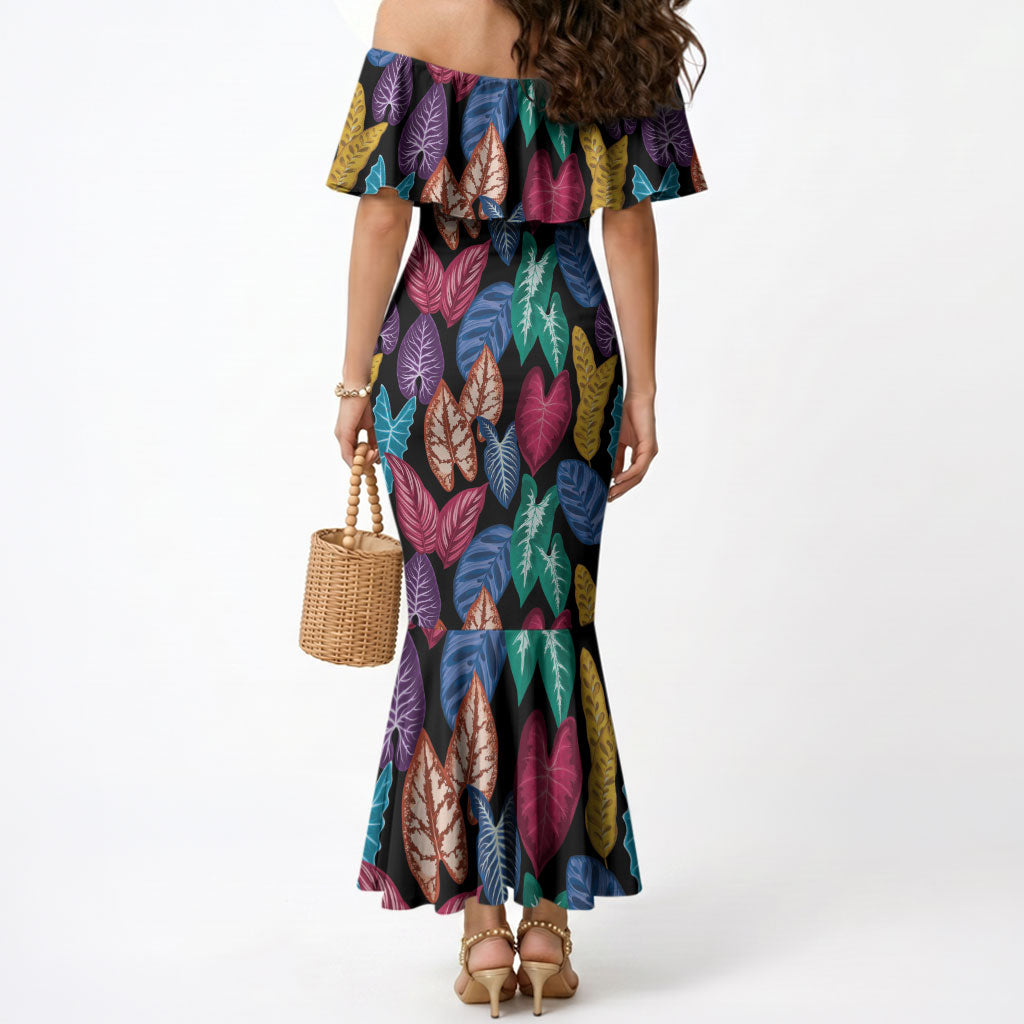 Hawaii Colorful Tropical Leaves Mermaid Dress LT01 - Polynesian Pride