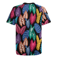 Hawaii Colorful Tropical Leaves Rugby Jersey