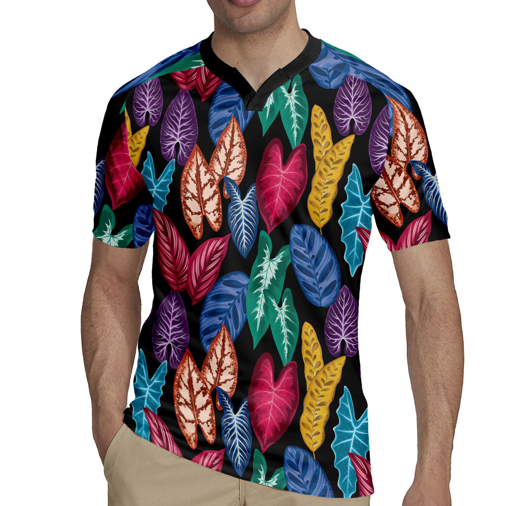 Hawaii Colorful Tropical Leaves Rugby Jersey