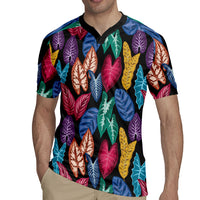 Hawaii Colorful Tropical Leaves Rugby Jersey