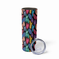 Hawaii Colorful Tropical Leaves Skinny Tumbler LT01 - Polynesian Pride