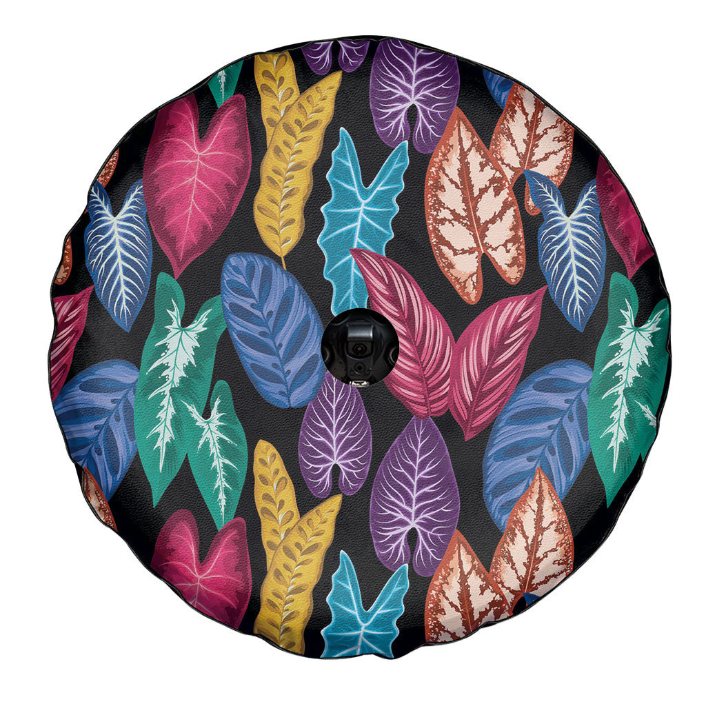 Hawaii Colorful Tropical Leaves Spare Tire Cover