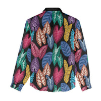 Hawaii Colorful Tropical Leaves Women Casual Shirt