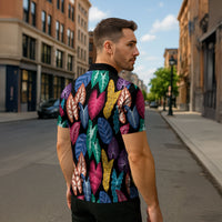 Hawaii Colorful Tropical Leaves Zipper Polo Shirt LT01 - Polynesian Pride