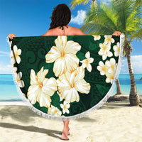 Hawaii Hibiscus Plumeria Green Beach Blanket Polynesian Pattern LT01 - Polynesian Pride