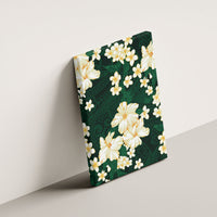 Hawaii Hibiscus Plumeria Green Canvas Wall Art Polynesian Pattern LT01 - Polynesian Pride