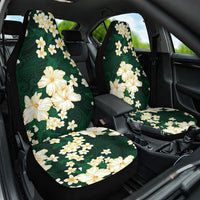Hawaii Hibiscus Plumeria Green Car Seat Cover Polynesian Pattern