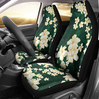 Hawaii Hibiscus Plumeria Green Car Seat Cover Polynesian Pattern