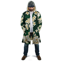 Hawaii Hibiscus Plumeria Green Cloak Polynesian Pattern LT01 - Polynesian Pride