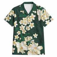 Hawaii Hibiscus Plumeria Green Hawaiian Shirt Polynesian Pattern LT01 Green - Polynesian Pride