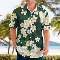 Hawaii Hibiscus Plumeria Green Hawaiian Shirt Polynesian Pattern LT01 - Polynesian Pride