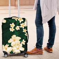 Hawaii Hibiscus Plumeria Green Luggage Cover Polynesian Pattern LT01 Green - Polynesian Pride