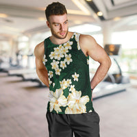 Hawaii Hibiscus Plumeria Green Men Tank Top Polynesian Pattern LT01 Green - Polynesian Pride