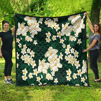 Hawaii Hibiscus Plumeria Green Quilt Polynesian Pattern LT01 - Polynesian Pride