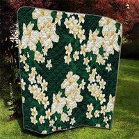 Hawaii Hibiscus Plumeria Green Quilt Polynesian Pattern LT01 - Polynesian Pride