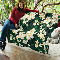 Hawaii Hibiscus Plumeria Green Quilt Polynesian Pattern LT01 - Polynesian Pride