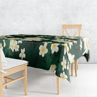 Hawaii Hibiscus Plumeria Green Tablecloth Polynesian Pattern