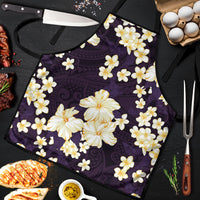 Hawaii Hibiscus Plumeria Purple Apron Polynesian Pattern LT01 Purple - Polynesian Pride