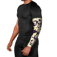Hawaii Hibiscus Plumeria Purple Arm Sleeves Polynesian Pattern