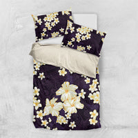 Hawaii Hibiscus Plumeria Purple Bedding Set Polynesian Pattern LT01 US Twin 172cm x 218cm Purple - Polynesian Pride