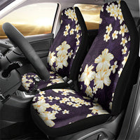 Hawaii Hibiscus Plumeria Purple Car Seat Cover Polynesian Pattern