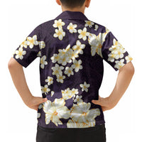 Hawaii Hibiscus Plumeria Purple Hawaiian Shirt Polynesian Pattern LT01 - Polynesian Pride