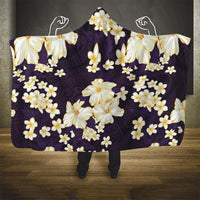 Hawaii Hibiscus Plumeria Purple Hooded Blanket Polynesian Pattern LT01 - Polynesian Pride