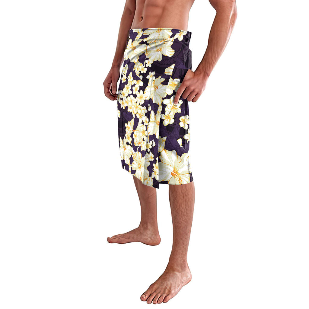Hawaii Hibiscus Plumeria Purple Lavalava Polynesian Pattern LT01 - Polynesian Pride