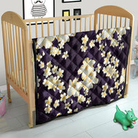Hawaii Hibiscus Plumeria Purple Quilt Polynesian Pattern