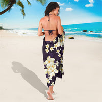 Hawaii Hibiscus Plumeria Purple Sarong Polynesian Pattern