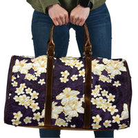 Hawaii Hibiscus Plumeria Purple Travel Bag Polynesian Pattern