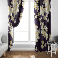 Hawaii Hibiscus Plumeria Purple Window Curtain Polynesian Pattern LT01 - Polynesian Pride