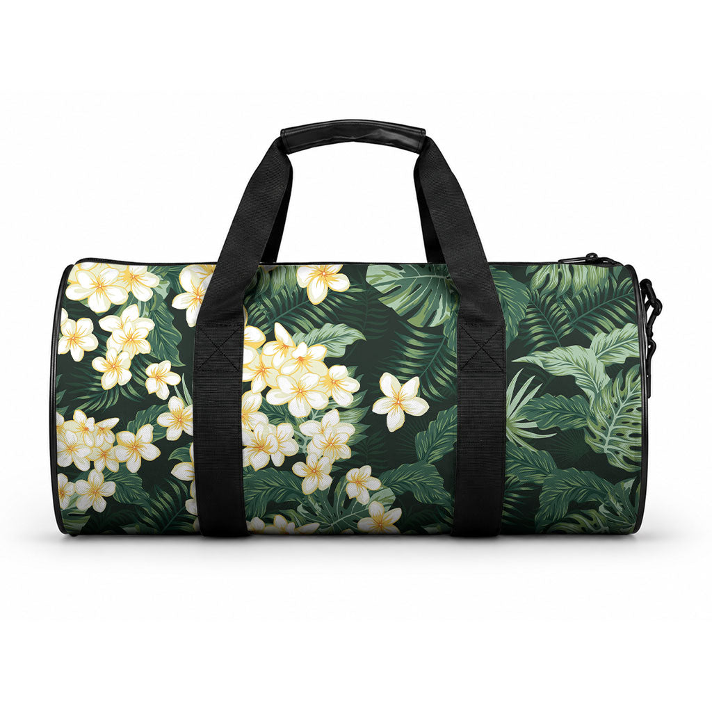 Hawaii Plumeria Tropical Leaves Duffle Bag Monstera Calathea Palm Fronds LT01 One size Green - Polynesian Pride