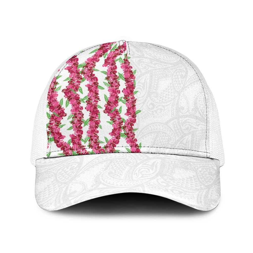 Hawaii Aalii Lei Baseball Net Cap Aalii Ku Makani LT01 One Size White White - Polynesian Pride