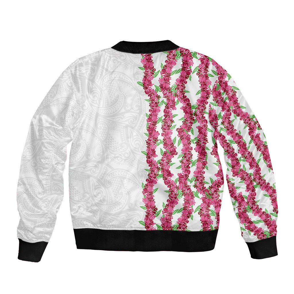 Hawaii Aalii Lei Bomber Jacket Aalii Ku Makani