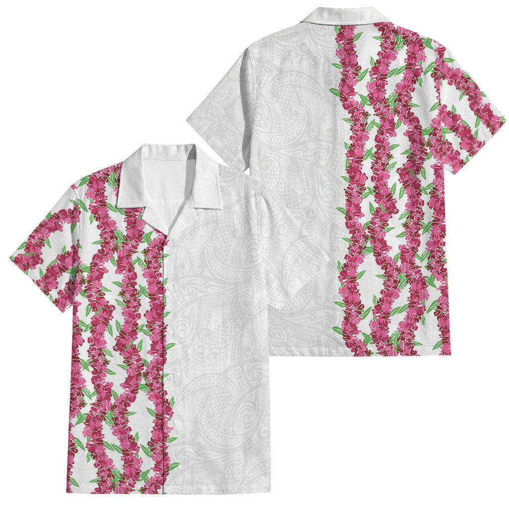 Hawaii Aalii Lei Family Matching Off The Shoulder Long Sleeve Dress and Hawaiian Shirt Aalii Ku Makani