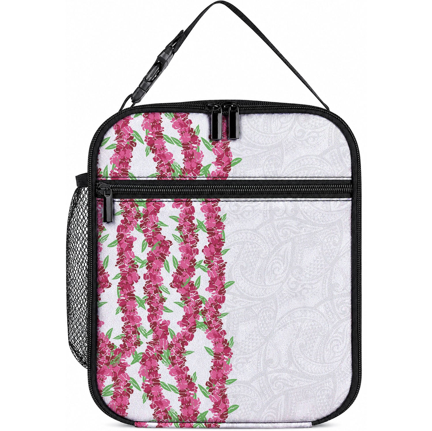 Hawaii Aalii Lei Lunch Bag Aalii Ku Makani LT01 10.2 × 8.3 × 4.3 inch White - Polynesian Pride