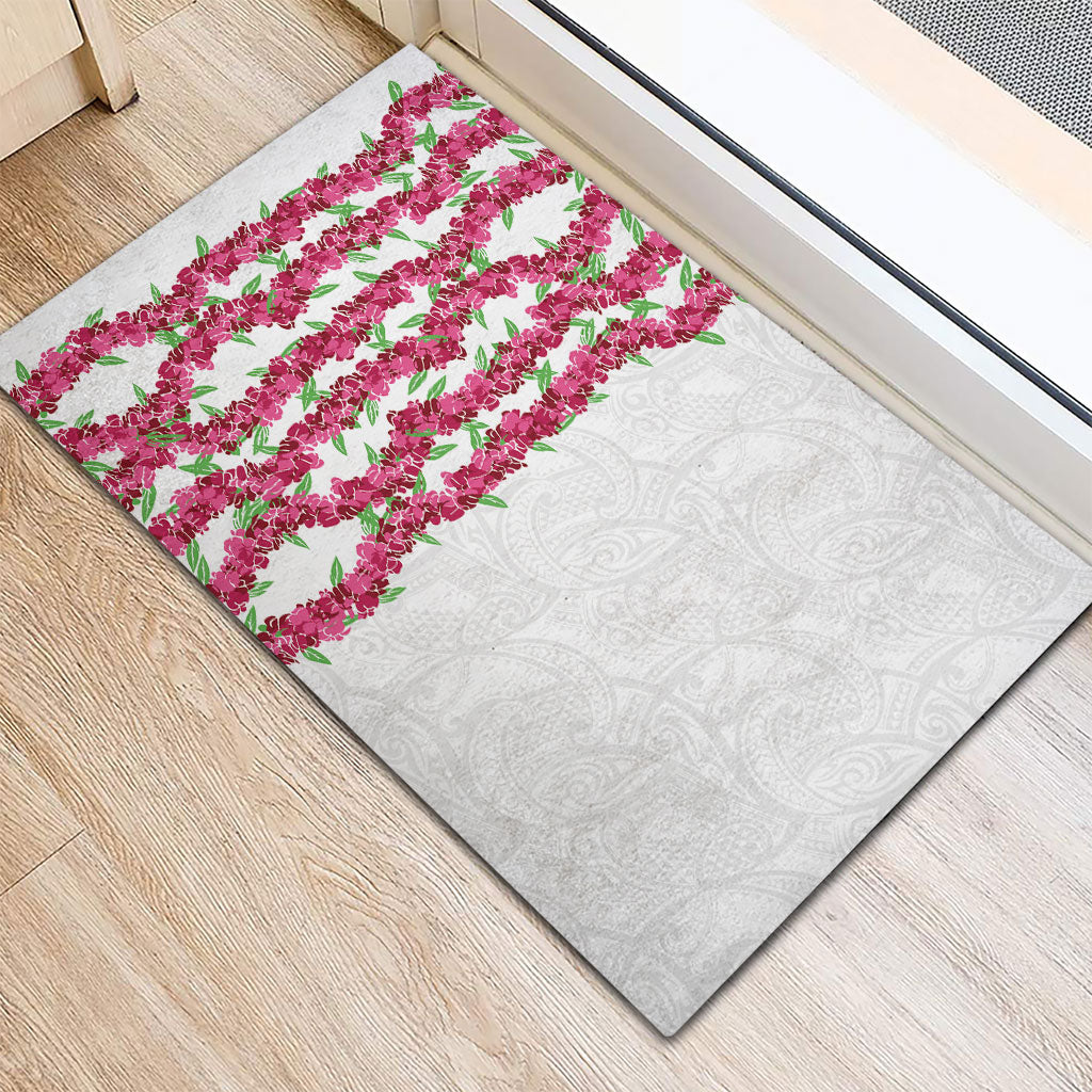 Hawaii Aalii Lei Rubber Doormat Aalii Ku Makani