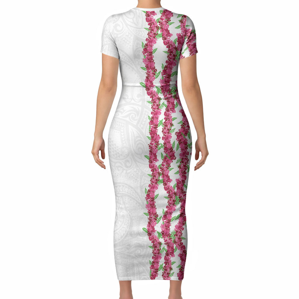 Hawaii Aalii Lei Short Sleeve Bodycon Dress Aalii Ku Makani