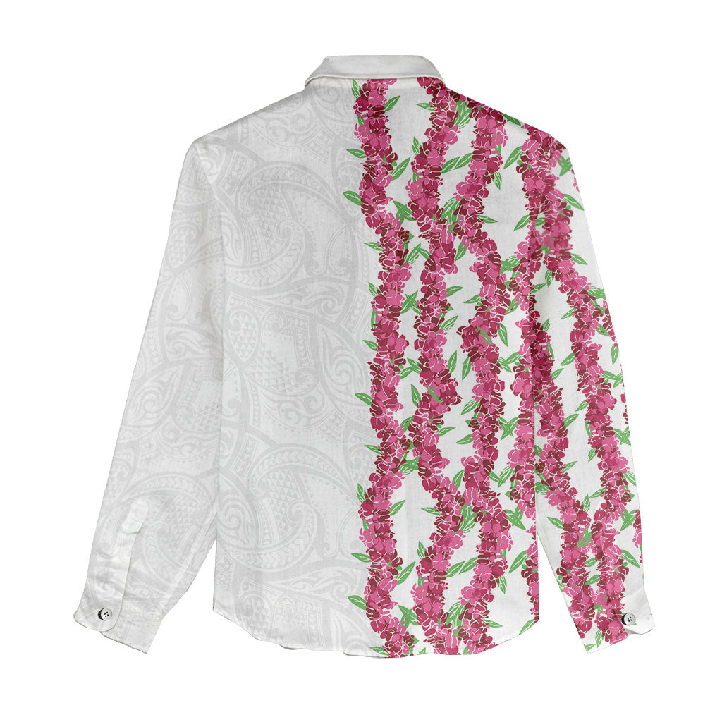 Hawaii Aalii Lei Women Casual Shirt Aalii Ku Makani