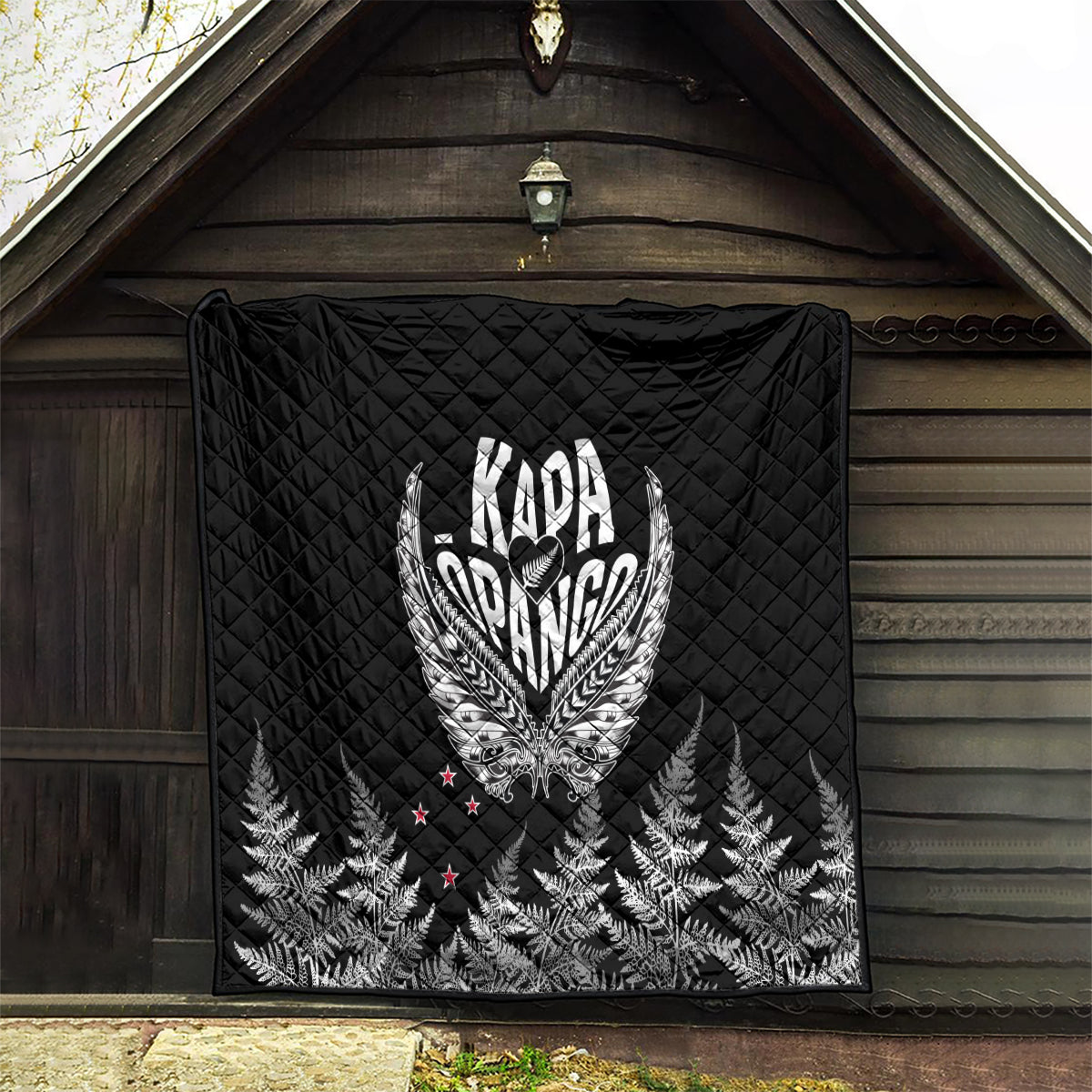 New Zealand Rugby Quilt NZ Opango Forever Silver Fern Heart LT01 - Polynesian Pride