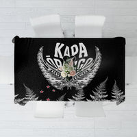 New Zealand Rugby Tablecloth NZ Opango Forever Silver Fern Heart LT01 Black - Polynesian Pride